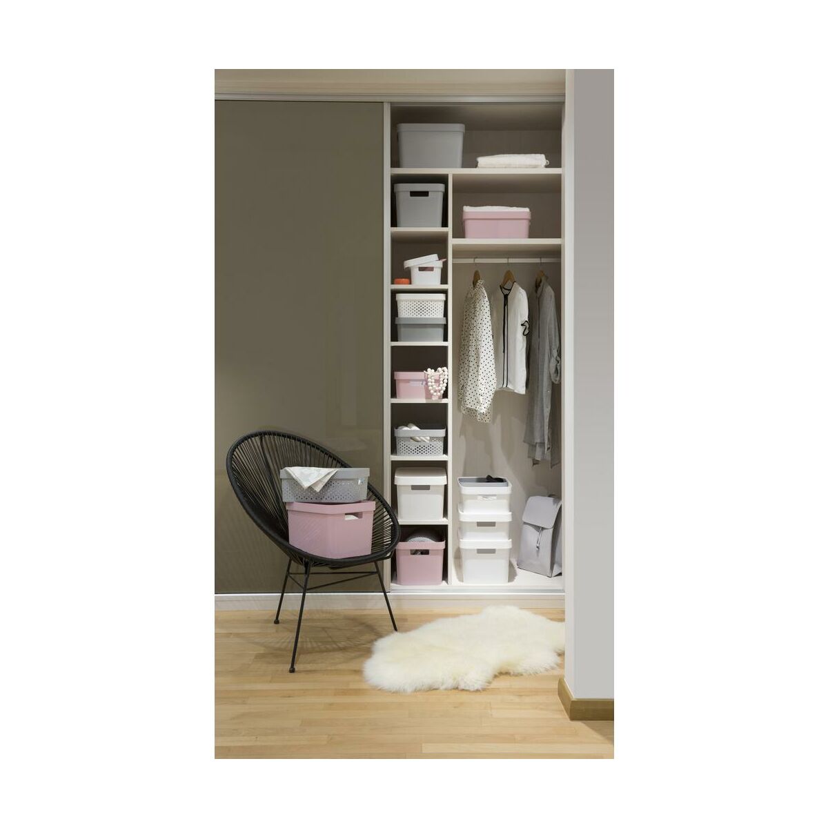 Pojemnik z pokrywą Infinity ażurowy 11 l 36 x 27 x 14 cm Curver