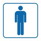 Znak informacyjny WC MĘSKIE