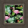 Obraz FLAMINGI I LIŚCIE 47.6 x 47.6 cm