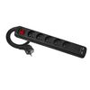 Przedłużacz 5X2P+Z 2XUSB CZARNY Z WYŁĄCZNIKIEM 3 m ELGOTECH