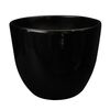 Doniczka ceramiczna 16 cm czarna BARYŁKA