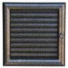 Kratka kominkowa ELEGANT CZARNO-SREBRNY 17x17 Z ŻALUZJĄ
