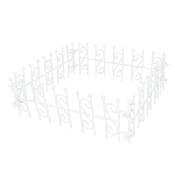 Płotek metalowy mini 20x6.5 cm biały do lasu w słoiku