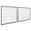 Brama dwuskrzydłowa STARK 400 x 120 cm Srebrny POLBRAM
