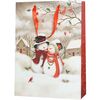 Torebka na prezenty SNOWY FAMILY 12 x 41 cm