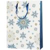 Torebka na prezenty SNOWFLAKES 12 x 41 cm