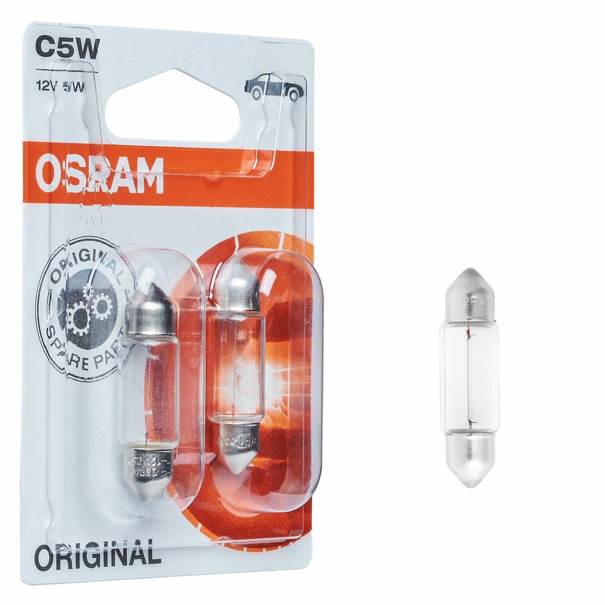 Żarówka samochodowa pomocnicza 2 szt. C5W 12 V 5 W Osram