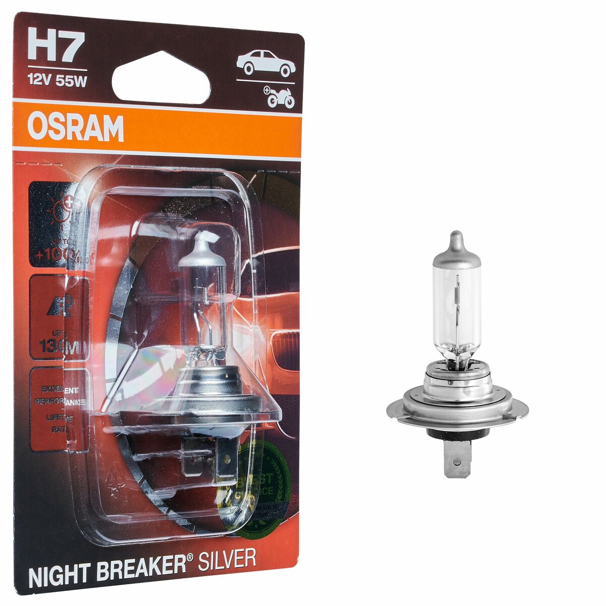 Żarówka samochodowa Night Breaker srebrna H7 12 V 55 W Osram