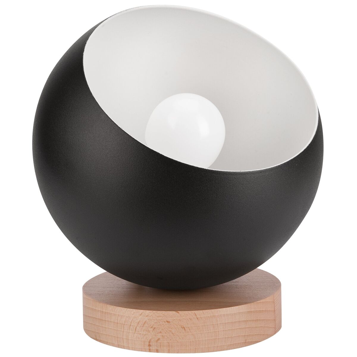 Lampa stołowa Ava Ball czarna E27 Lamkur