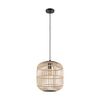 Lampa wisząca Bordesley drewno czarna E27 Eglo