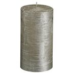 Świeca pieńkowa RUSTIC METALLIC szampańska wys. 13 cm BOLSIUS