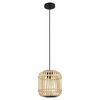 Lampa wisząca Bordesley drewno czarna E27 Eglo