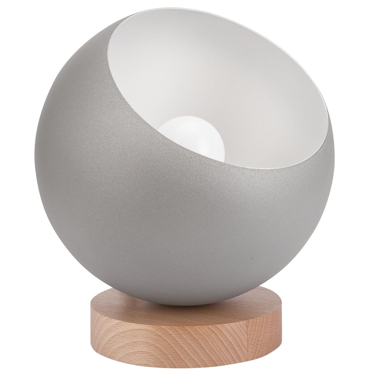 Lampa stołowa Ava Ball srebrna E27 Lamkur