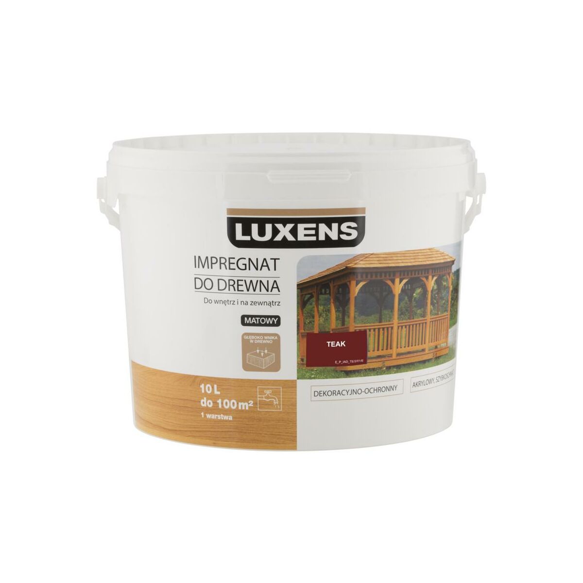 Impregnat do drewna DEKORACYJNO-OCHRONNY 10 l Teak LUXENS