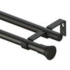Karnisz Sollo 160 cm podwójny czarny mat 19 mm
