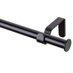 Karnisz OSLO 160 cm pojedynczy czarny mat 19 mm metalowy