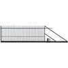 Brama przesuwna MILOS 400 x 150 cm prawa z automatem POLBRAM czarna