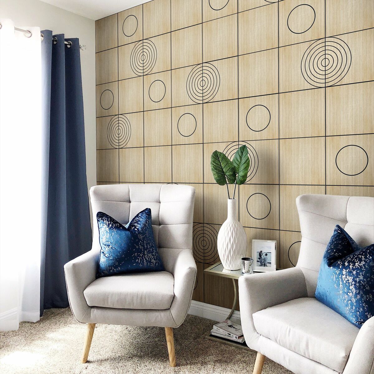 Panel ścienny MDF dekoracyjny frezowany kwadratowy Modern 1 40x40 cm Dąb Fllow