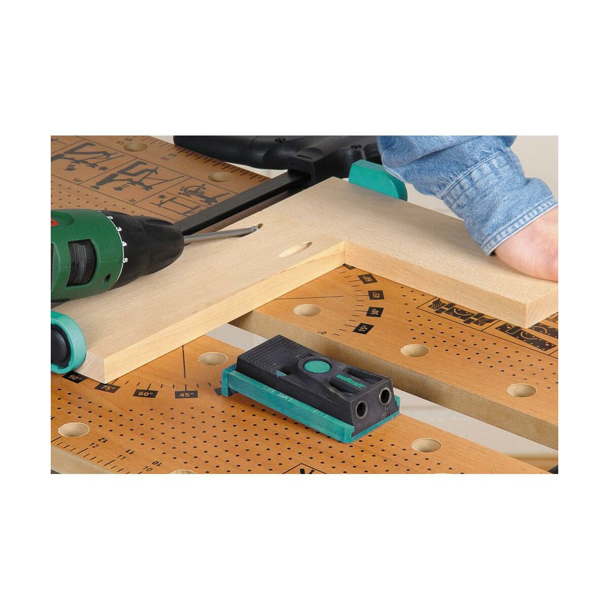Zestaw do połączeń kołkowych 4642000 Undercover Jig  (wersja PZ) WOLFCRAFT