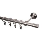 Karnisz FORIO 240 cm pojedynczy nikiel 19 mm metalowy INSPIRE