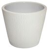 Osłonka na doniczkę 17.3 cm ceramiczna biała STOŻEK