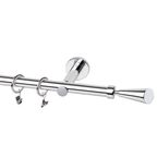 Karnisz DANCE KALIA 160 cm pojedynczy chrom 19 mm metalowy