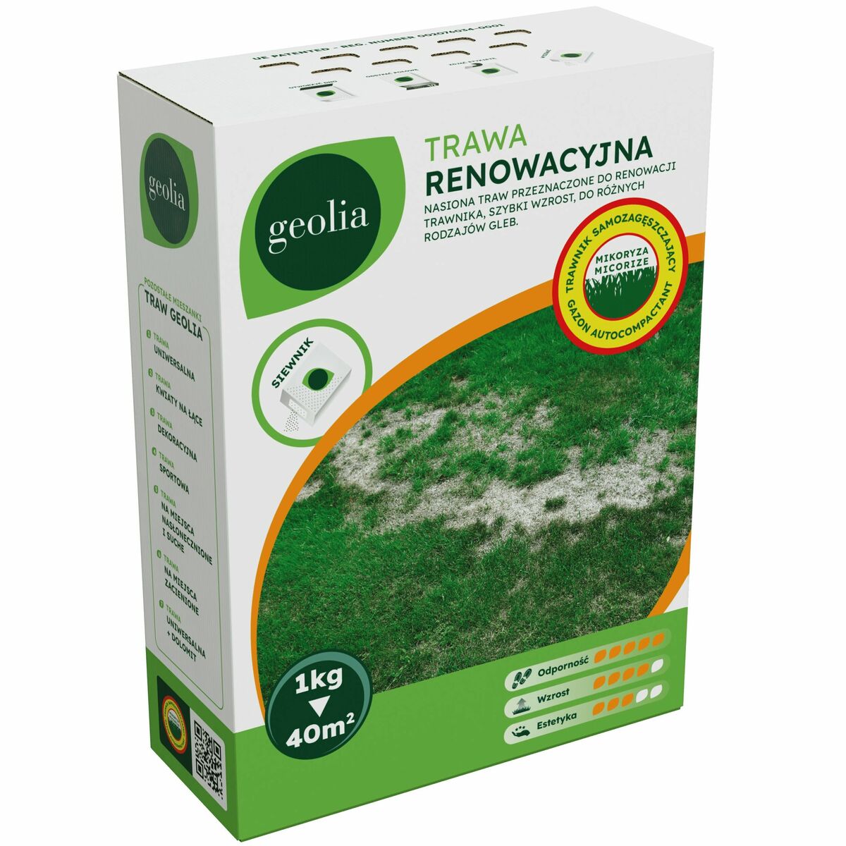 Nasiona trawy renowacyjnej + mikoryza 1kg Geolia