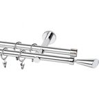 Karnisz DANCE KALIA 240 cm podwójny chrom 19 mm metalowy