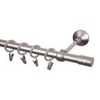 Karnisz FORIO 200 cm pojedynczy satyna 19 mm metalowy INSPIRE