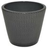 Osłonka na doniczkę 13.9 cm ceramiczna ciemnoszara STOŻEK