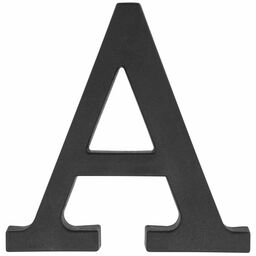 Litera A wys.9 cm plastikowa czarna