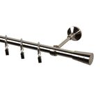 Karnisz SYCYLIA 240 cm pojedynczy nikiel 20 mm metalowy