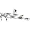 Karnisz podwójny DANCE KALIA chrom 160 cm 19 mm metalowy