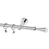 Karnisz DANCE KALIA 200 cm pojedynczy chrom 19 mm metalowy