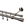Karnisz SYCYLIA 240 cm podwójny nikiel 20/16 mm metalowy