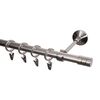 Karnisz pojedynczy FORIO nikiel 160 cm 19 mm metalowy INSPIRE