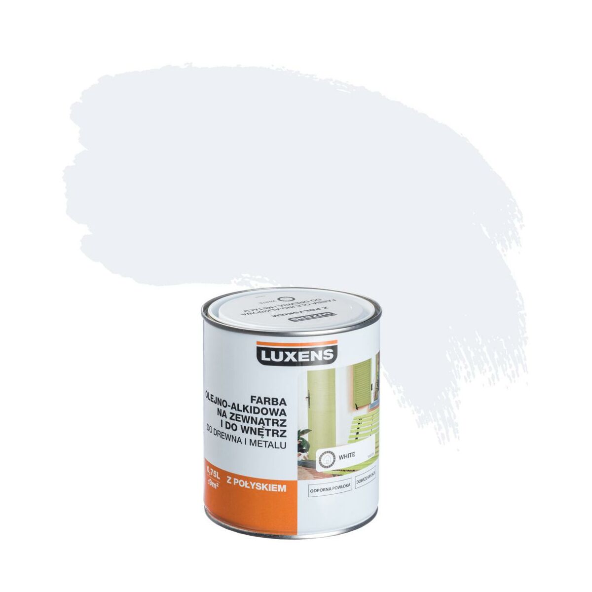 Emalia OLEJNO-ALKIDOWA 0.75 l White Połysk LUXENS
