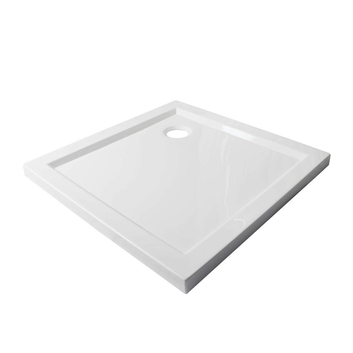 Brodzik do kabiny prysznicowej płaski Essential 80 x 80 x 5/3 Sensea