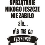 Samoprzylepne hasło welurowe SPRZĄTANIE JESZCZE NIKOGO NIE ZABIŁO 32 x 19 cm SPLENDID