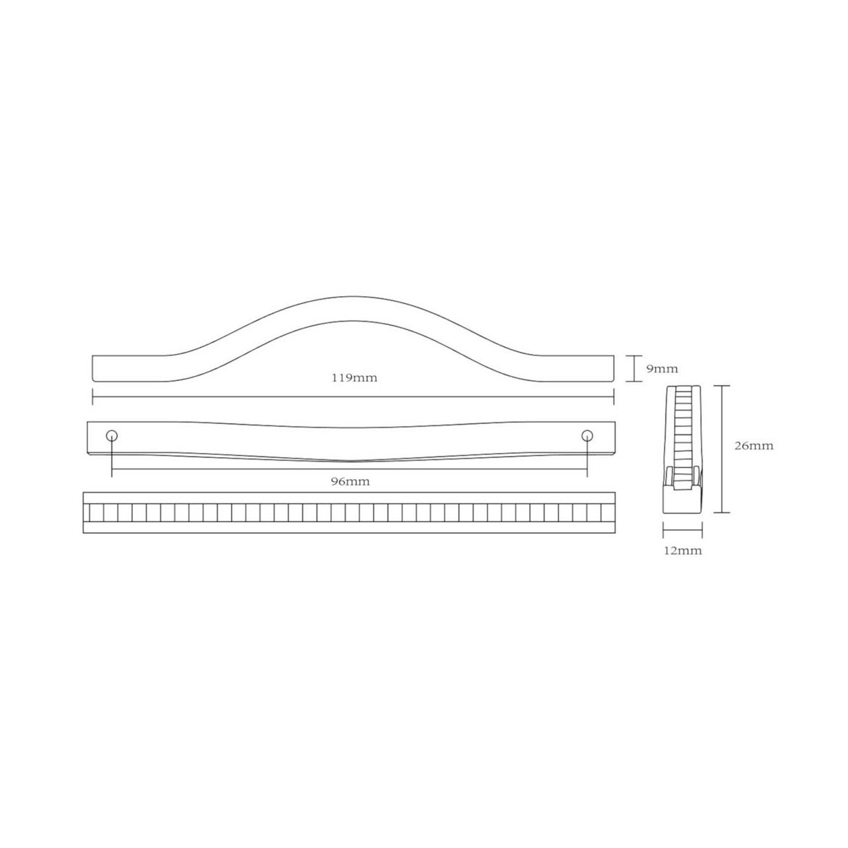 Uchwyt meblowy Milos 96 mm chrom