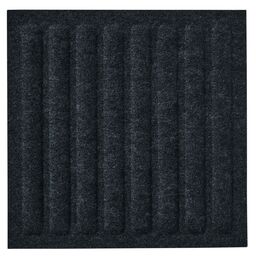 Panel ścienny 3D akustyczny filcowy dekoracyjny 30x30 cm Kwadrat w paski czarny