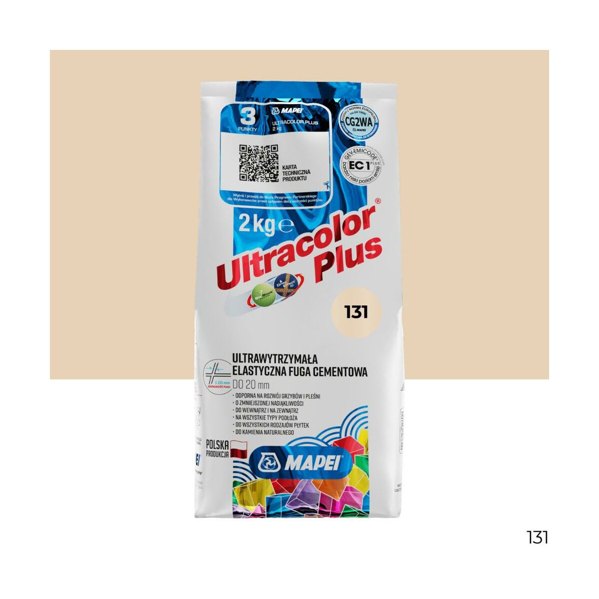 Fuga cementowa Ultracolor 131 wanilia 2 kg Mapei