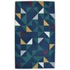 Dywan GEO niebieski i zielony 160 x 230 cm wys. runa 7.5 mm BALTA RUGS