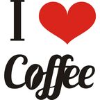 Samoprzylepne hasło welurowe I LOVE COFFEE 32 x 19 cm SPLENDID