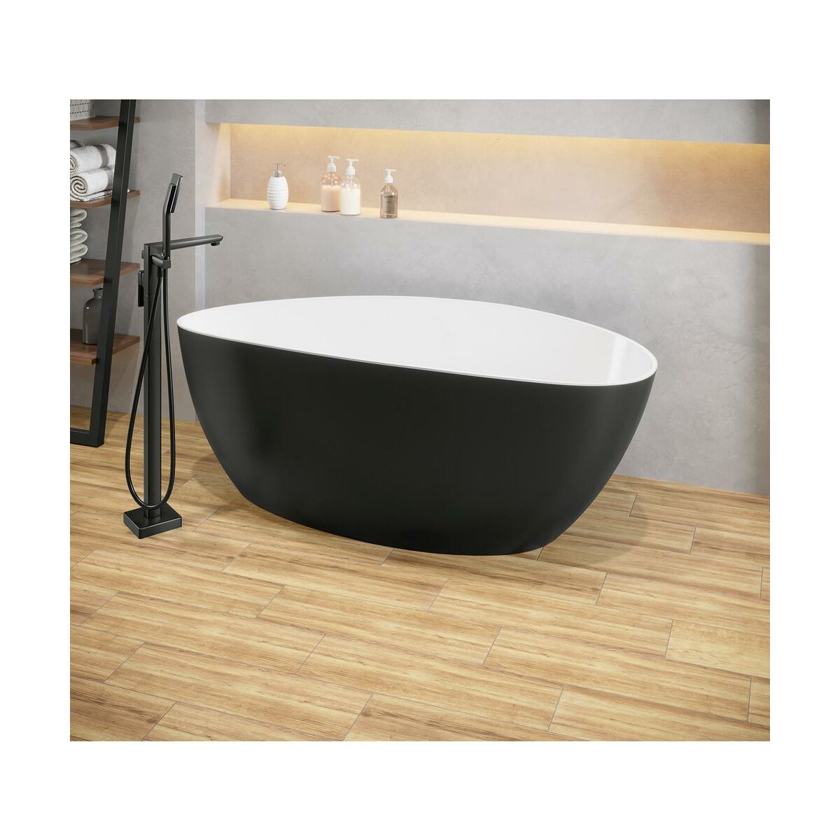 Bateria wannowa czarna Saxon Omnires