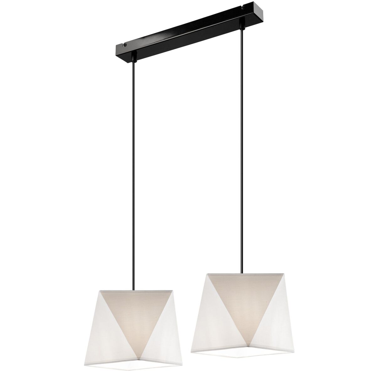 Lampa wisząca Carla czarno-biała 2 x E27 Lamkur