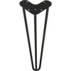 Noga meblowa METALOWA 41 cm CZARNA