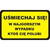 Naklejka na drzwi Uśmiechaj się
