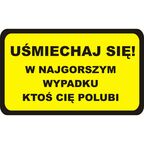 Welurowa tabliczka samoprzylepna UŚMIECHAJ SIĘ 22 x 25 cm SPLENDID
