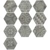 Gres szkliwiony HEXAGON CEMENTO SILVER MISTO CERAMIKA PILCH TRADE
